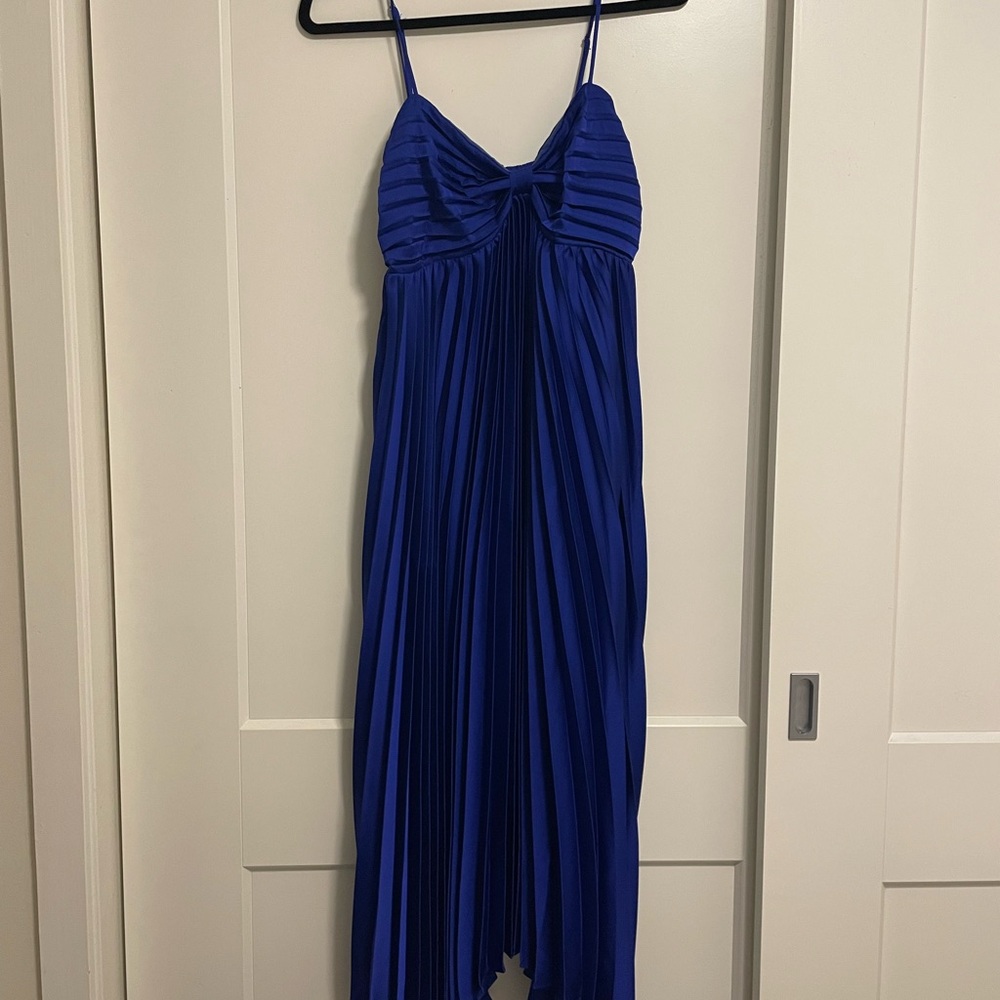 Petal & Pup Royal Blue Pleated Wedding Dress